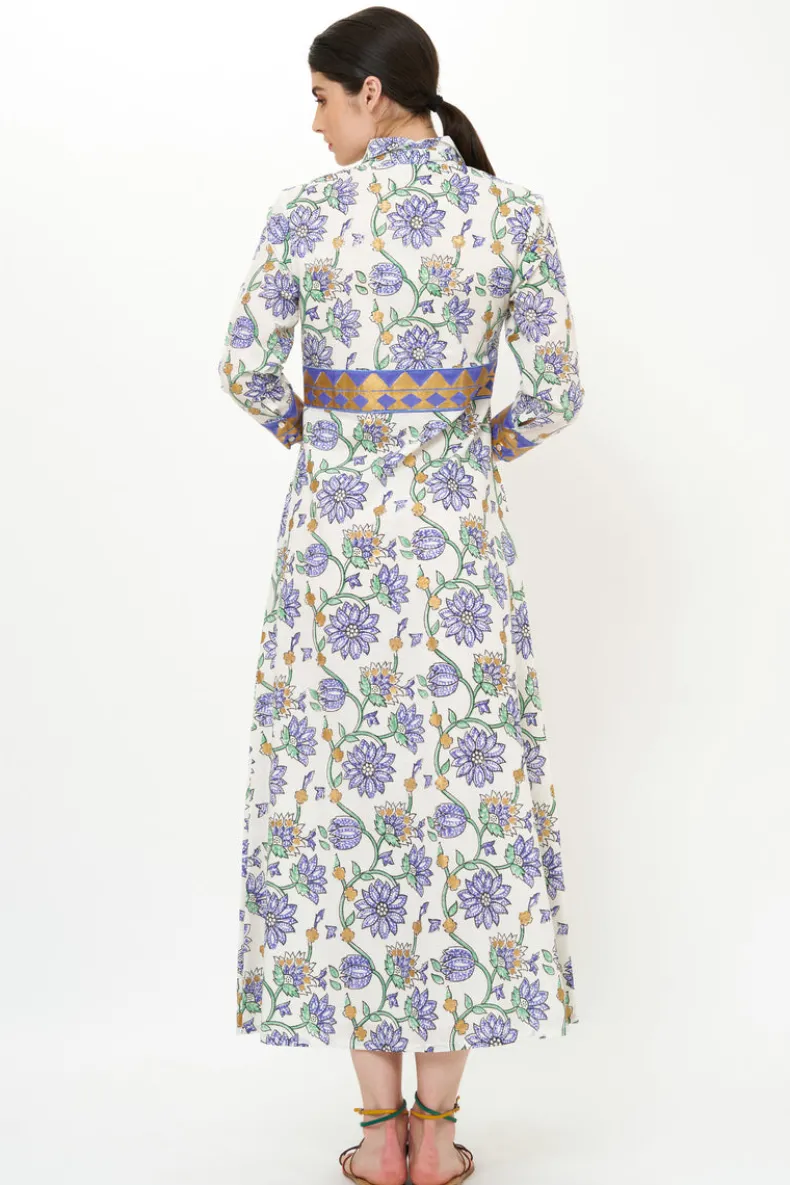 Shirt Dress Maxi- Presidio Blue