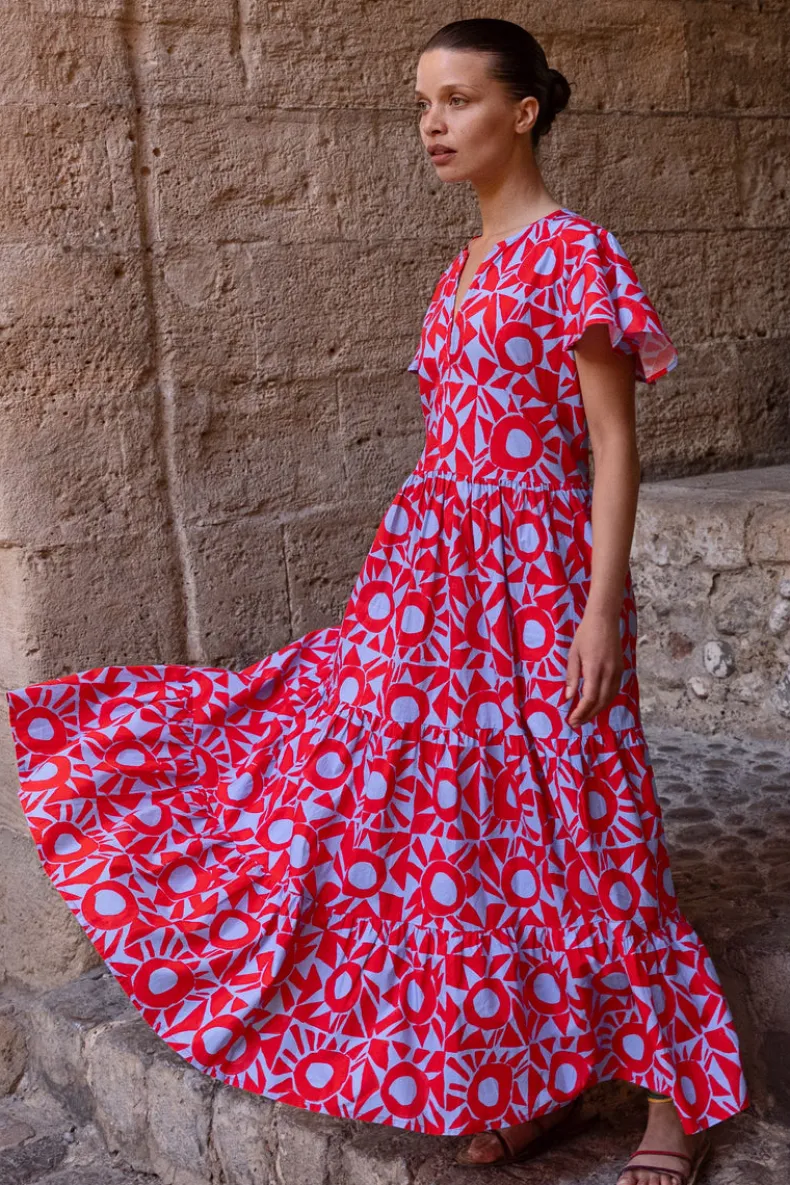 V-Neck Maxi- Eclipse Red
