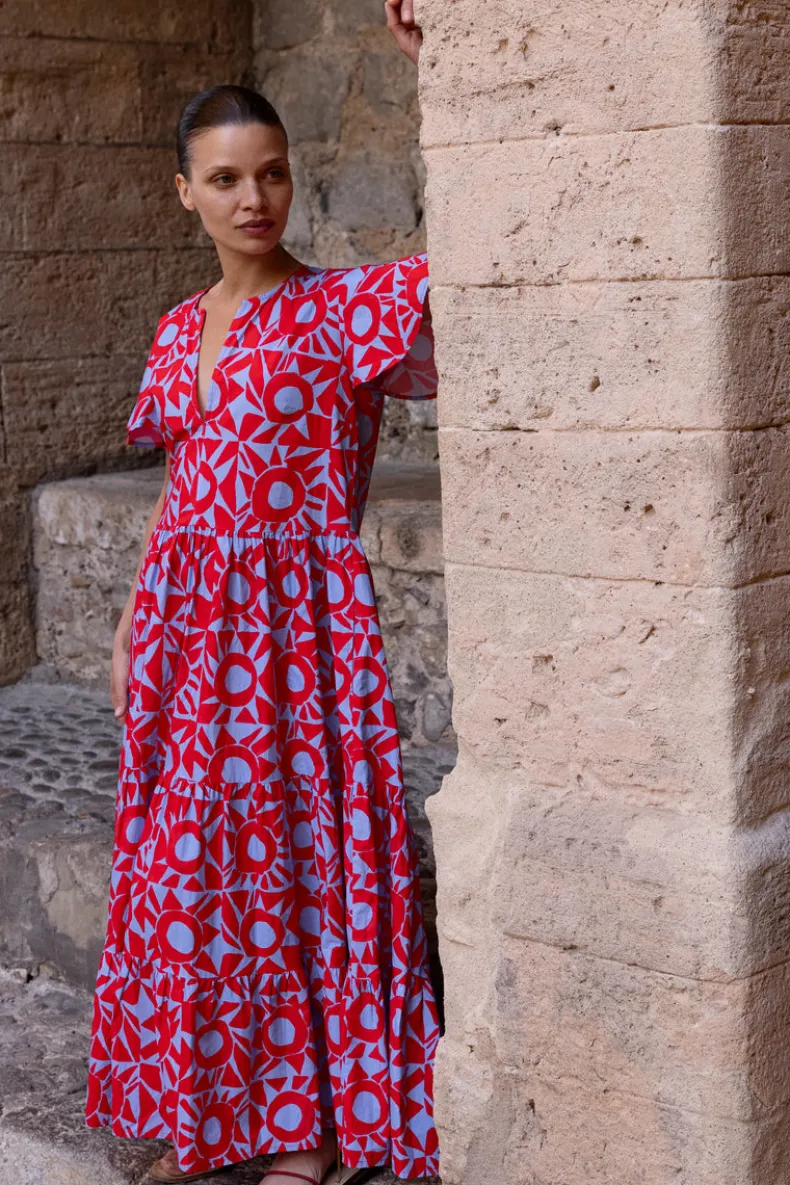 V-Neck Maxi- Eclipse Red