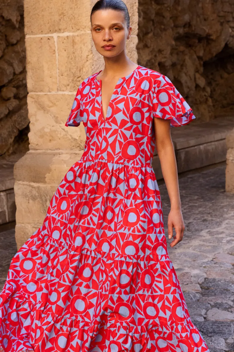 V-Neck Maxi- Eclipse Red