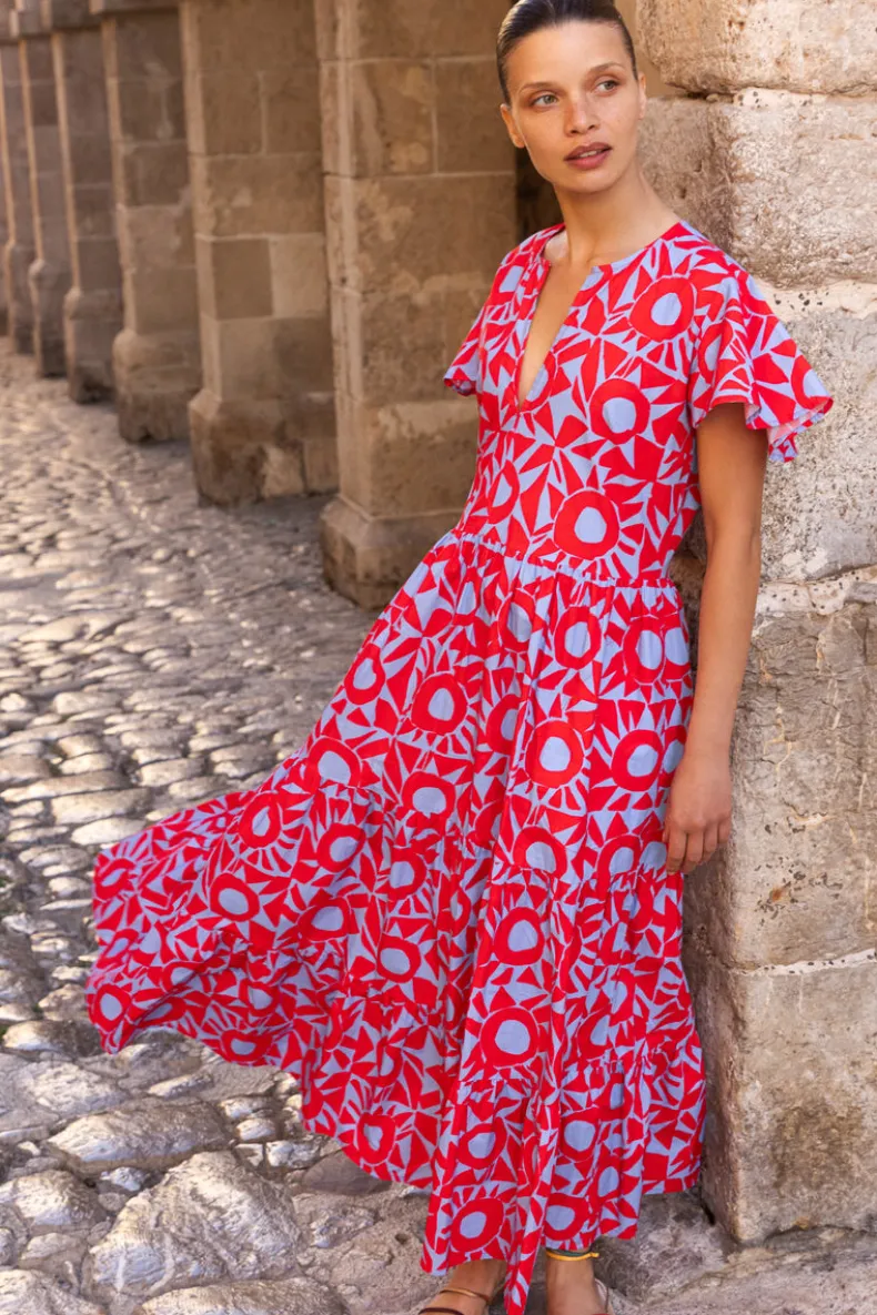V-Neck Maxi- Eclipse Red