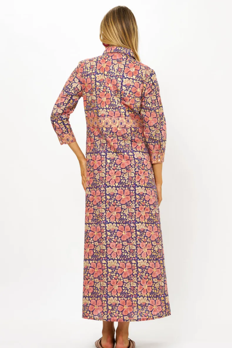 Shirt Dress Maxi- Matera Navy