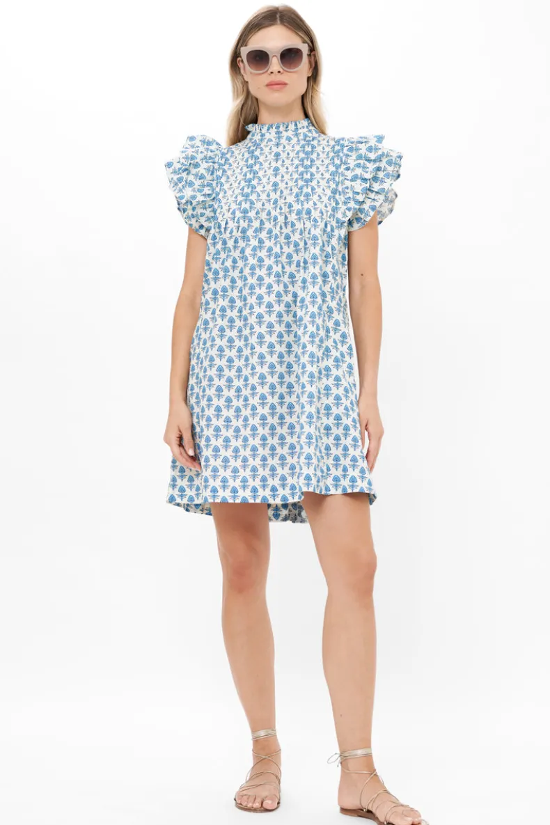 Pintuck Ruffle Mini- Provence Blue