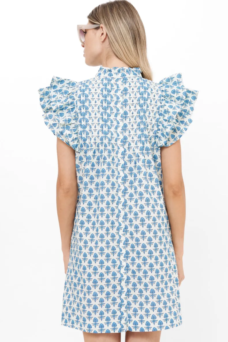 Pintuck Ruffle Mini- Provence Blue