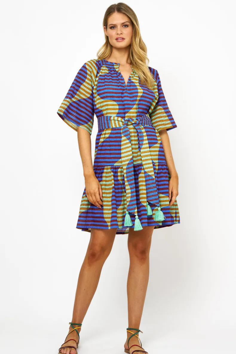 Raglan Belted Mini- Haring Blue