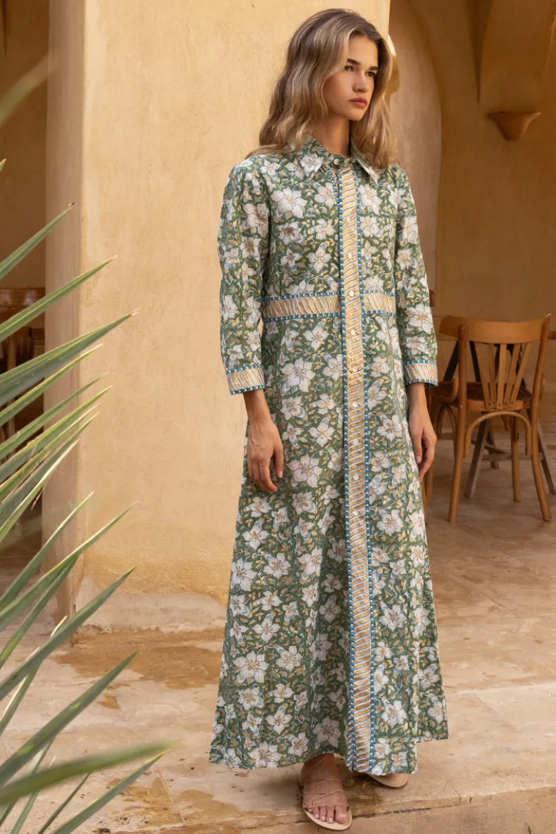 Shirt Dress Maxi- Ivy Olive