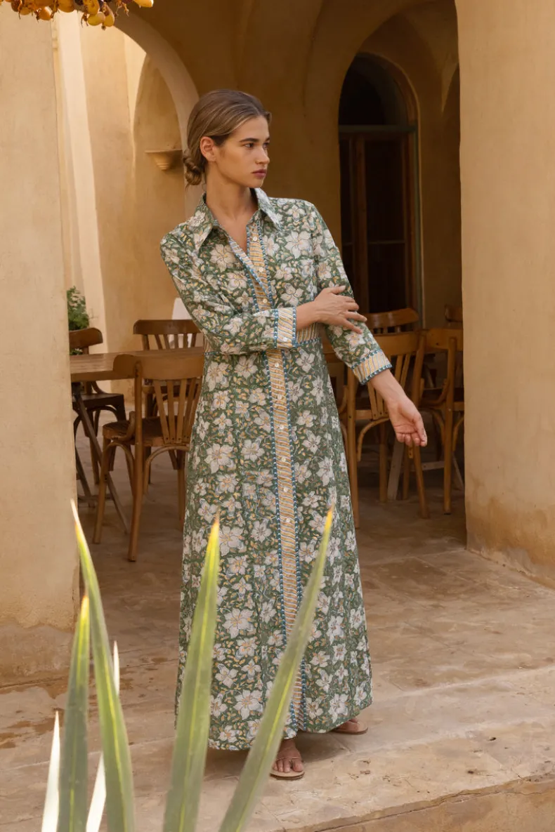 Shirt Dress Maxi- Ivy Olive