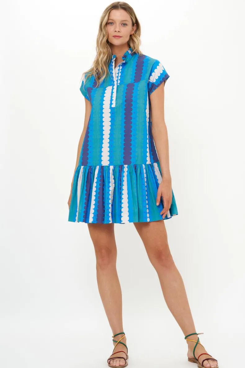 Cap Sleeve Mini- Meko Blue