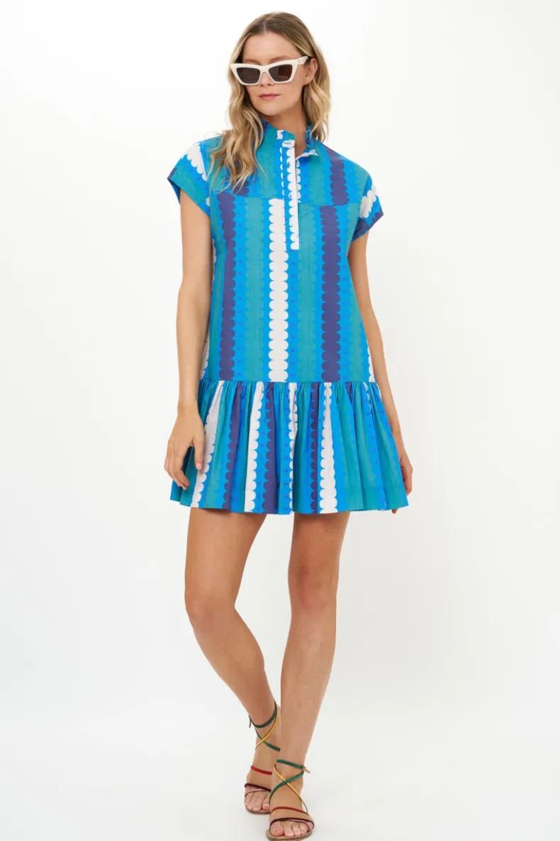 Cap Sleeve Mini- Meko Blue