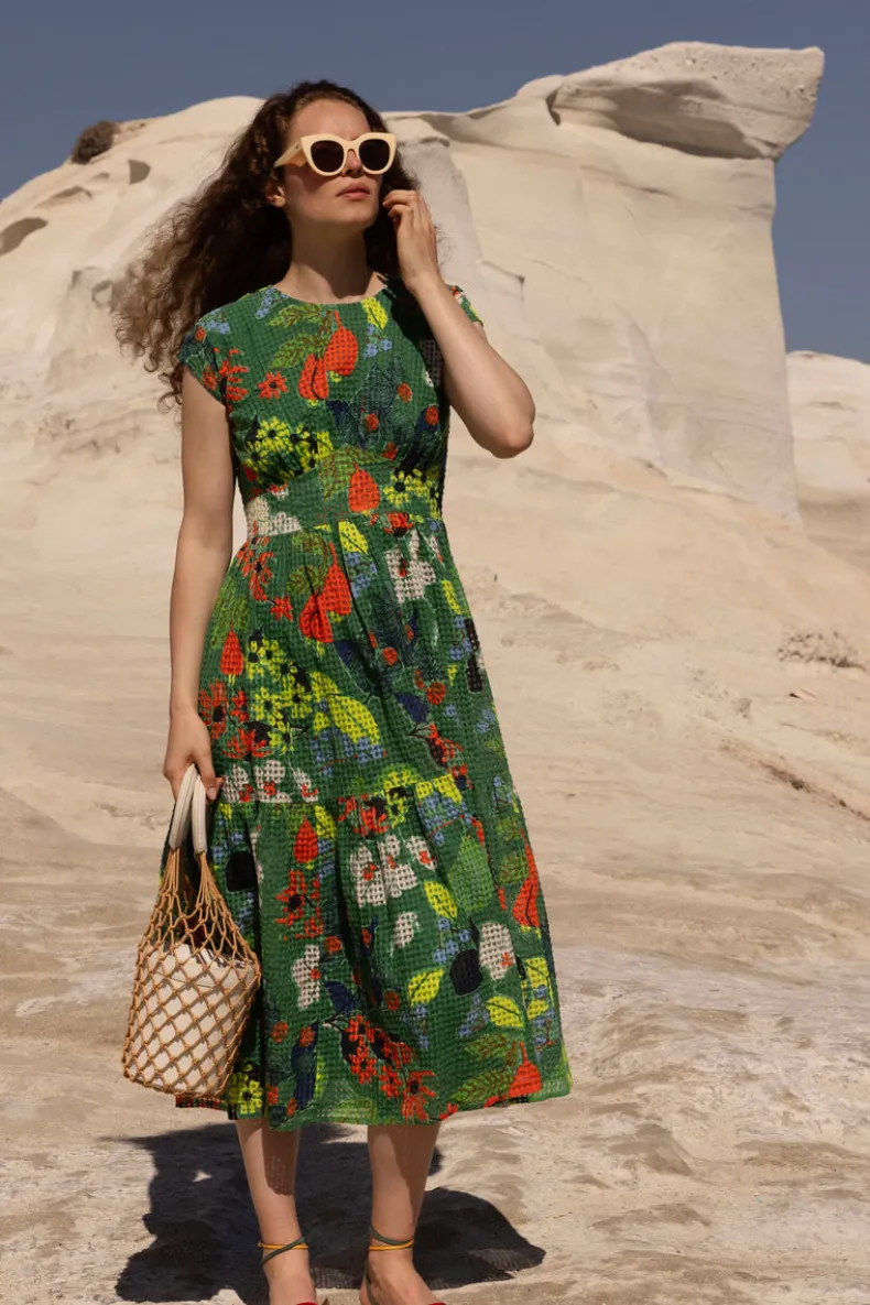 Cap Sleeve Midi- Sutton Green