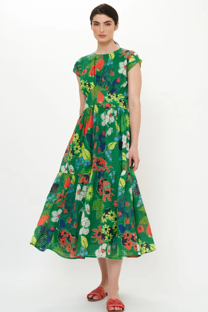 Cap Sleeve Midi- Sutton Green