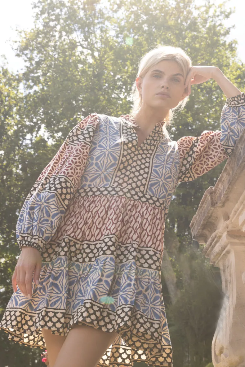 Long Sleeve Yoke Dress- Sultan Black