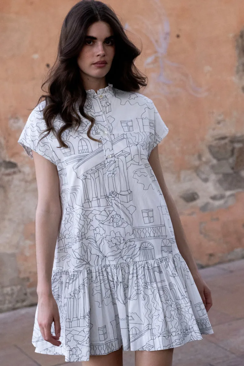 Cap Sleeve Mini- Roma White