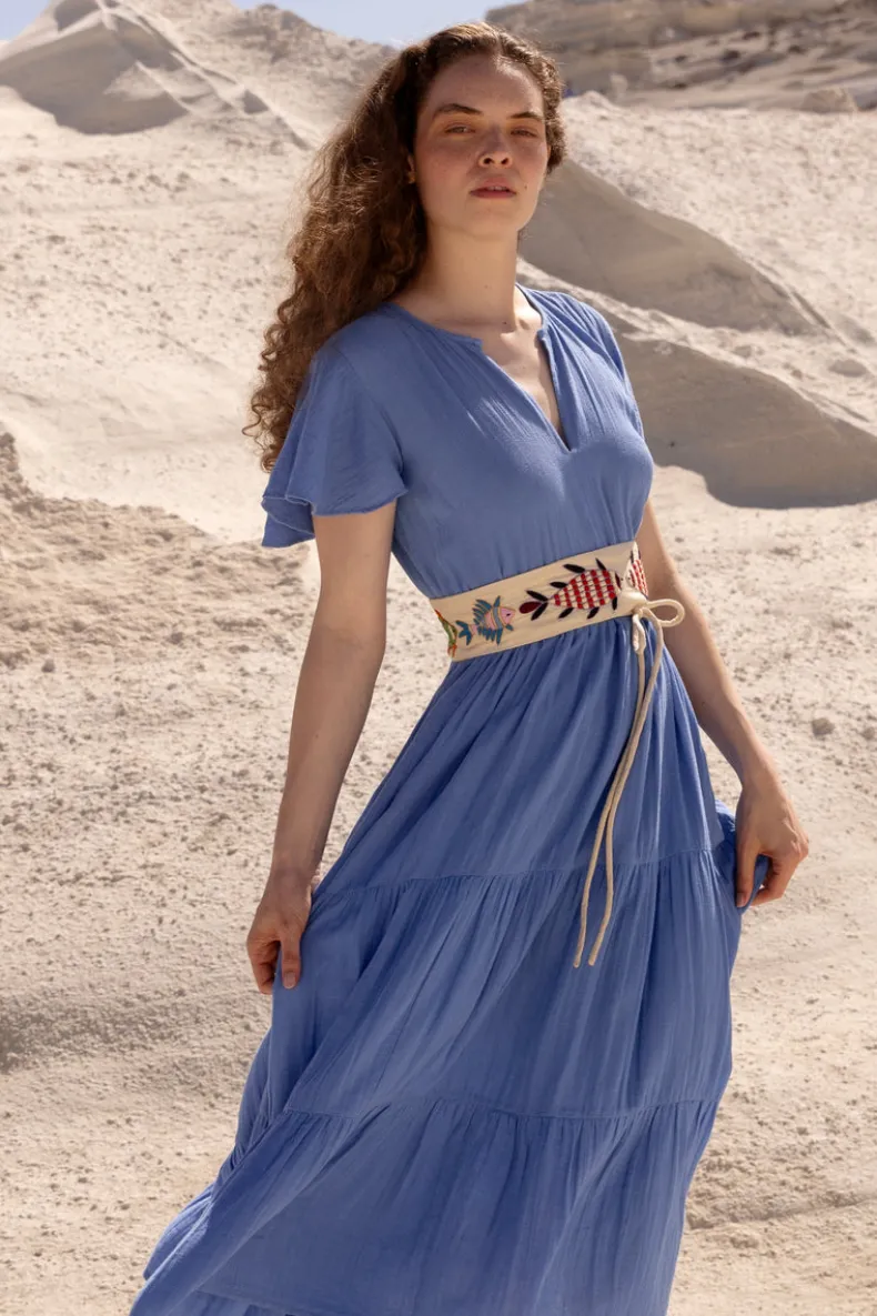 V-Neck Maxi- Bermuda Blue