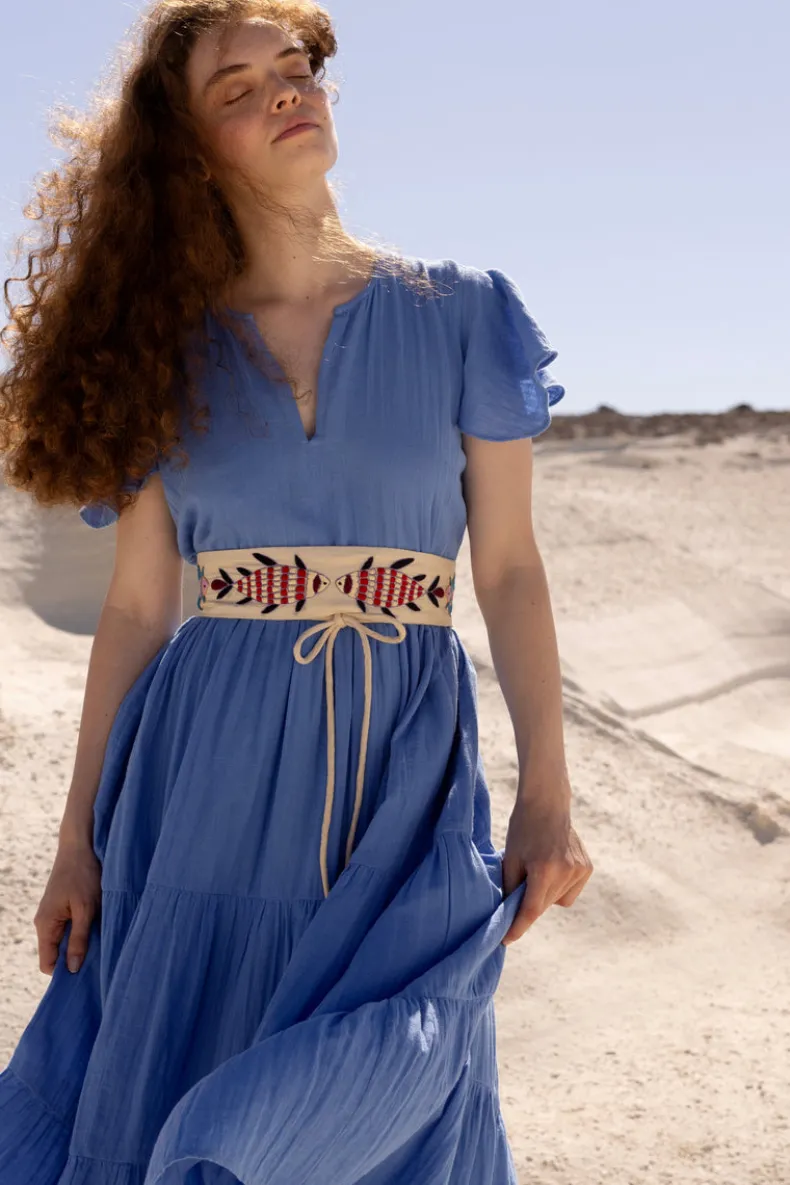 V-Neck Maxi- Bermuda Blue