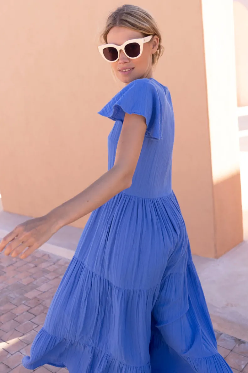 V-Neck Maxi- Bermuda Blue