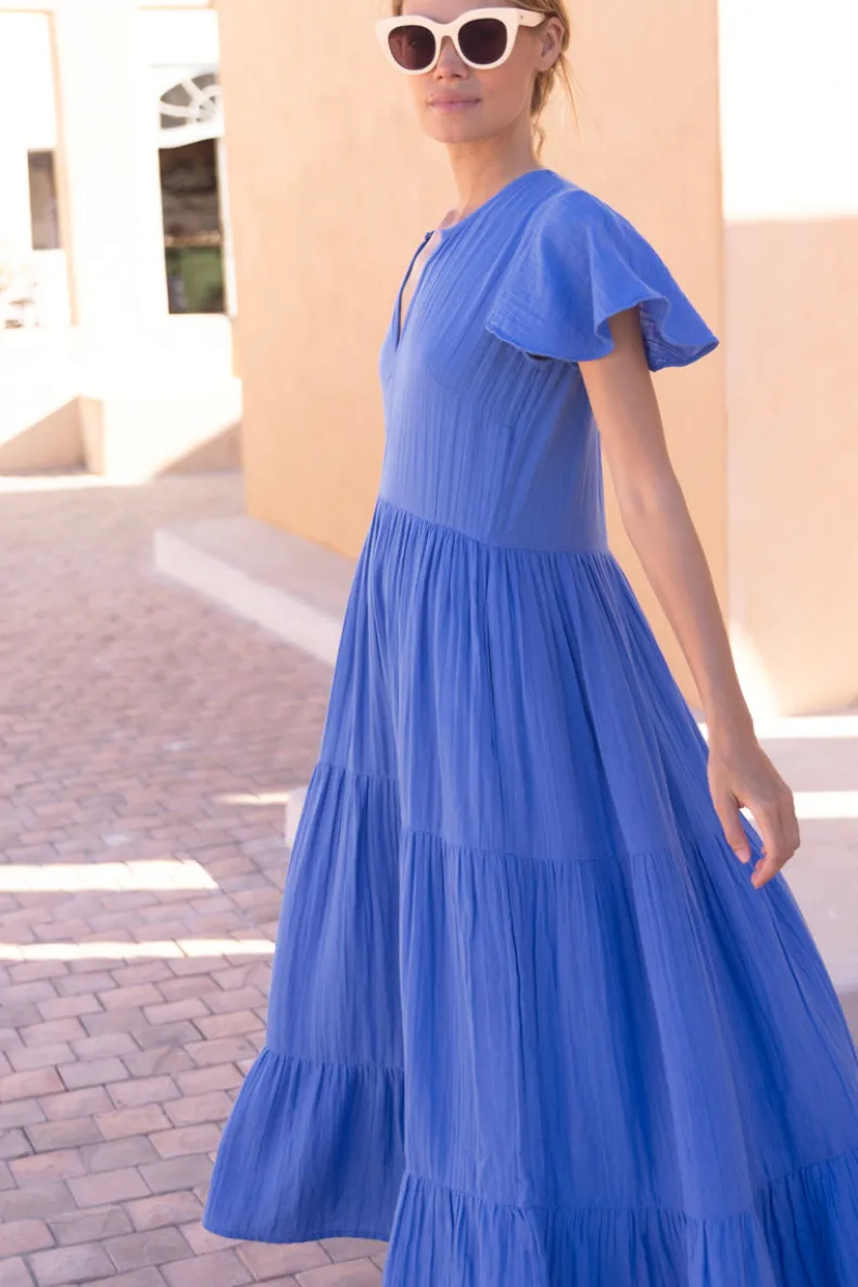 V-Neck Maxi- Bermuda Blue