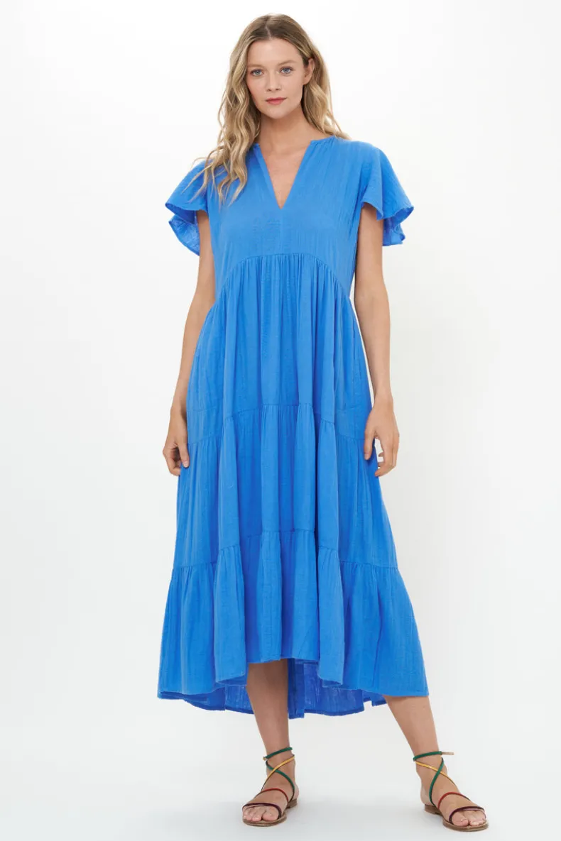 V-Neck Maxi- Bermuda Blue