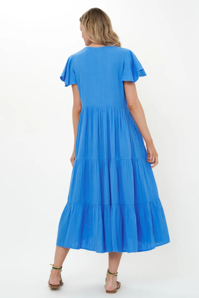 V-Neck Maxi- Bermuda Blue