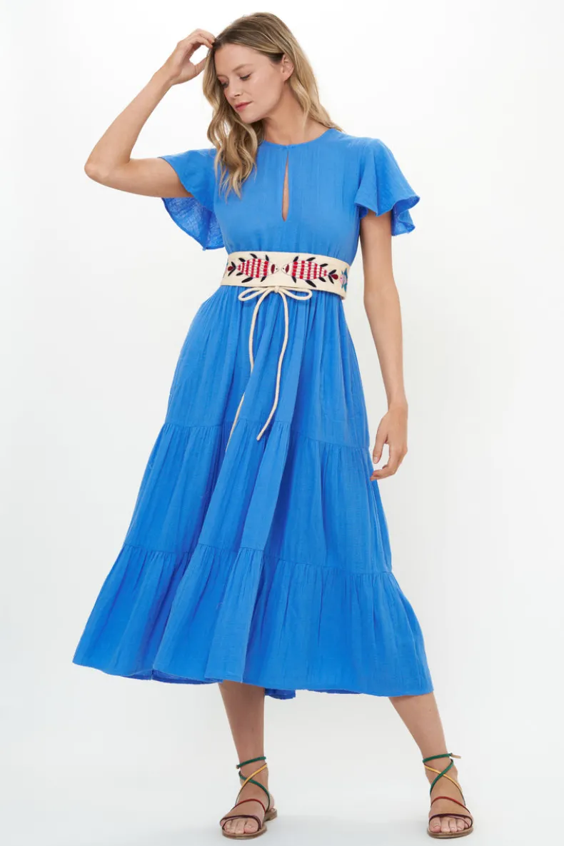 V-Neck Maxi- Bermuda Blue