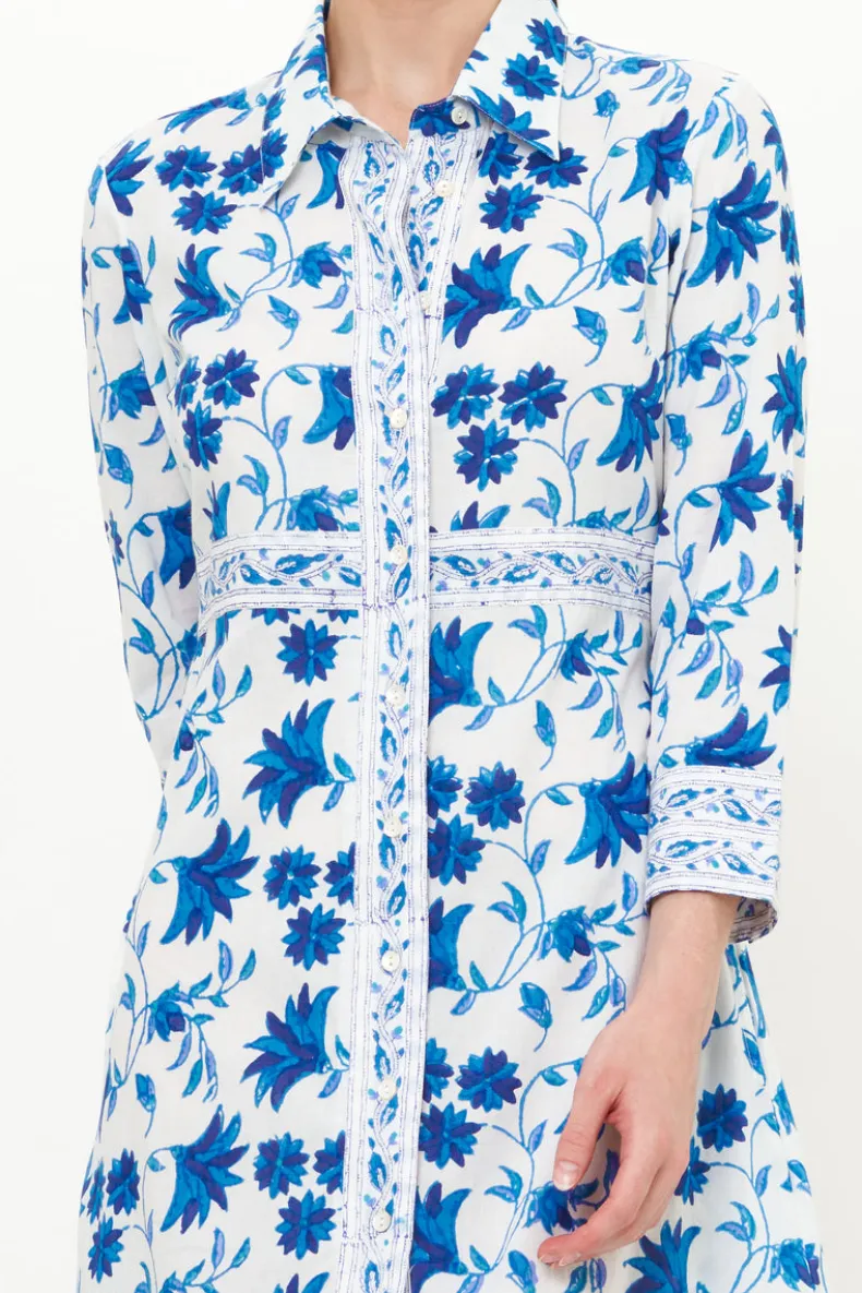 Shirt Dress Maxi- Marion Blue