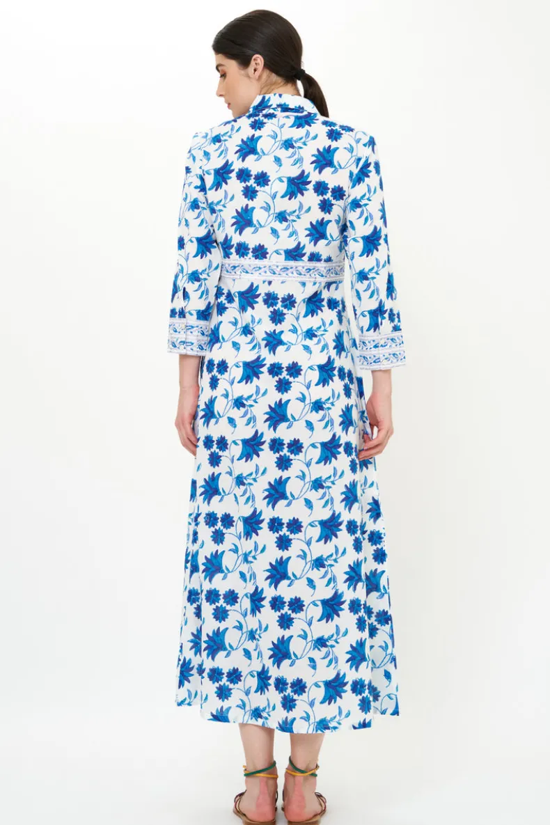 Shirt Dress Maxi- Marion Blue