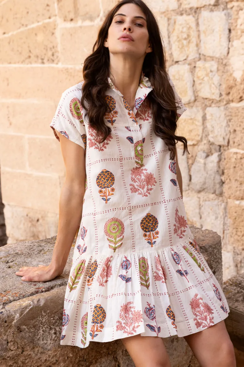 Cap Sleeve Mini- Taormina Cream