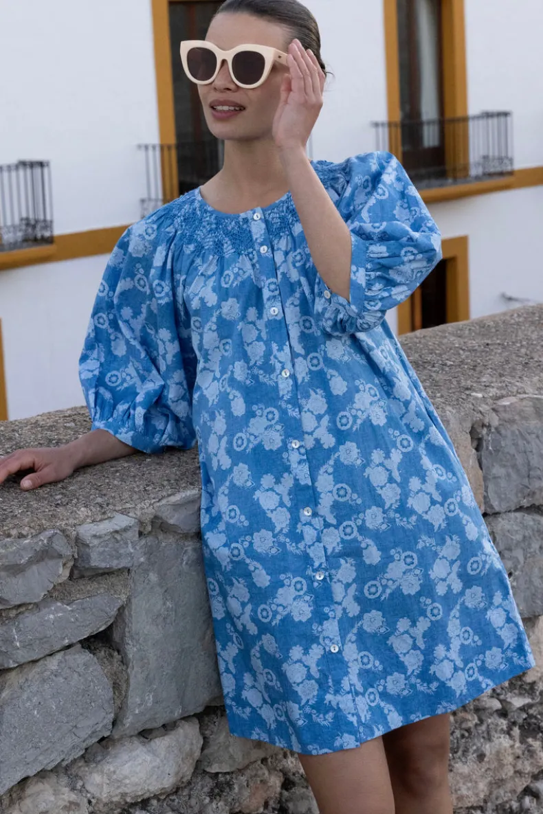 Embroidered Button Mini- Pretoria Navy