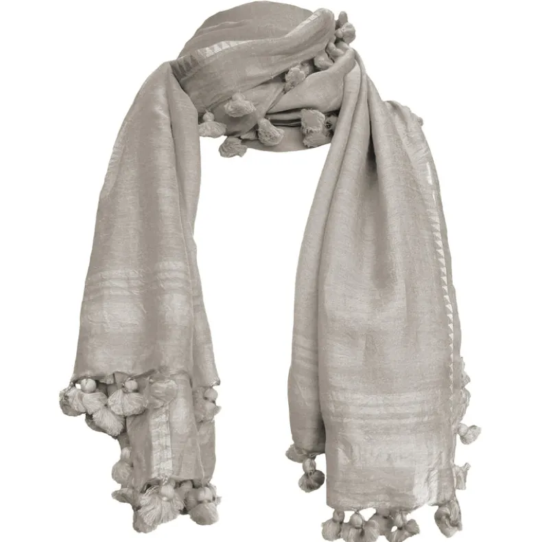 Grey Tassel Scarf