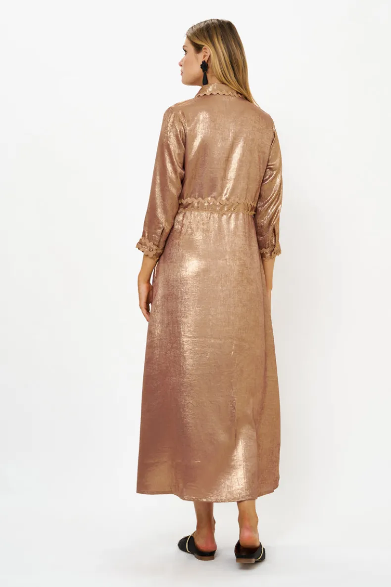Shirt Dress Maxi- Cairo Gold