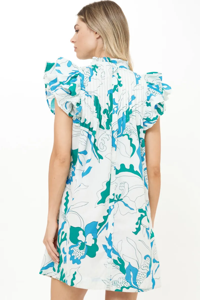 Pintuck Ruffle Mini- Orchid Green