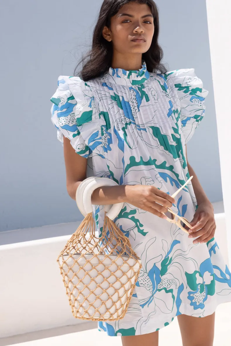 Pintuck Ruffle Mini- Orchid Green