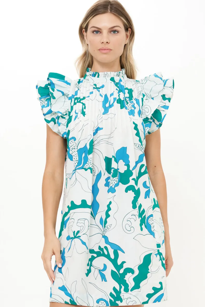 Pintuck Ruffle Mini- Orchid Green