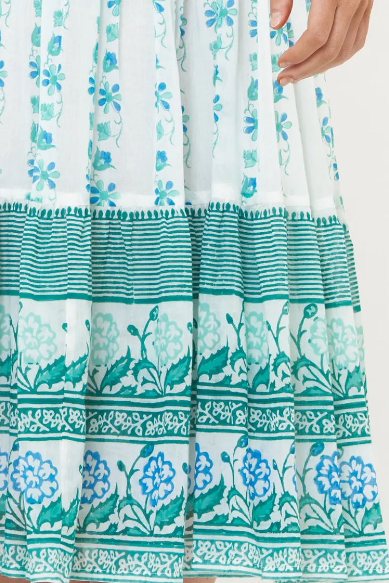 Cinched Flirty Midi- Boreggo Green