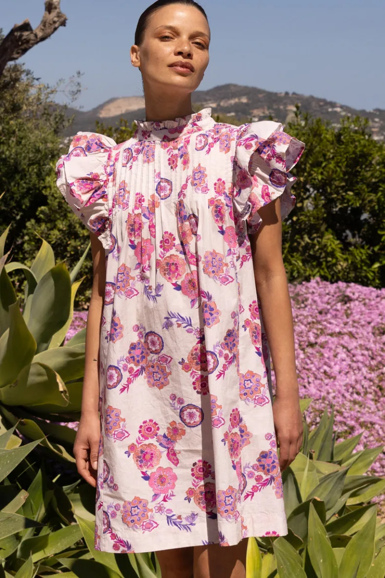 Pintuck Ruffle Mini- Pretoria Pink