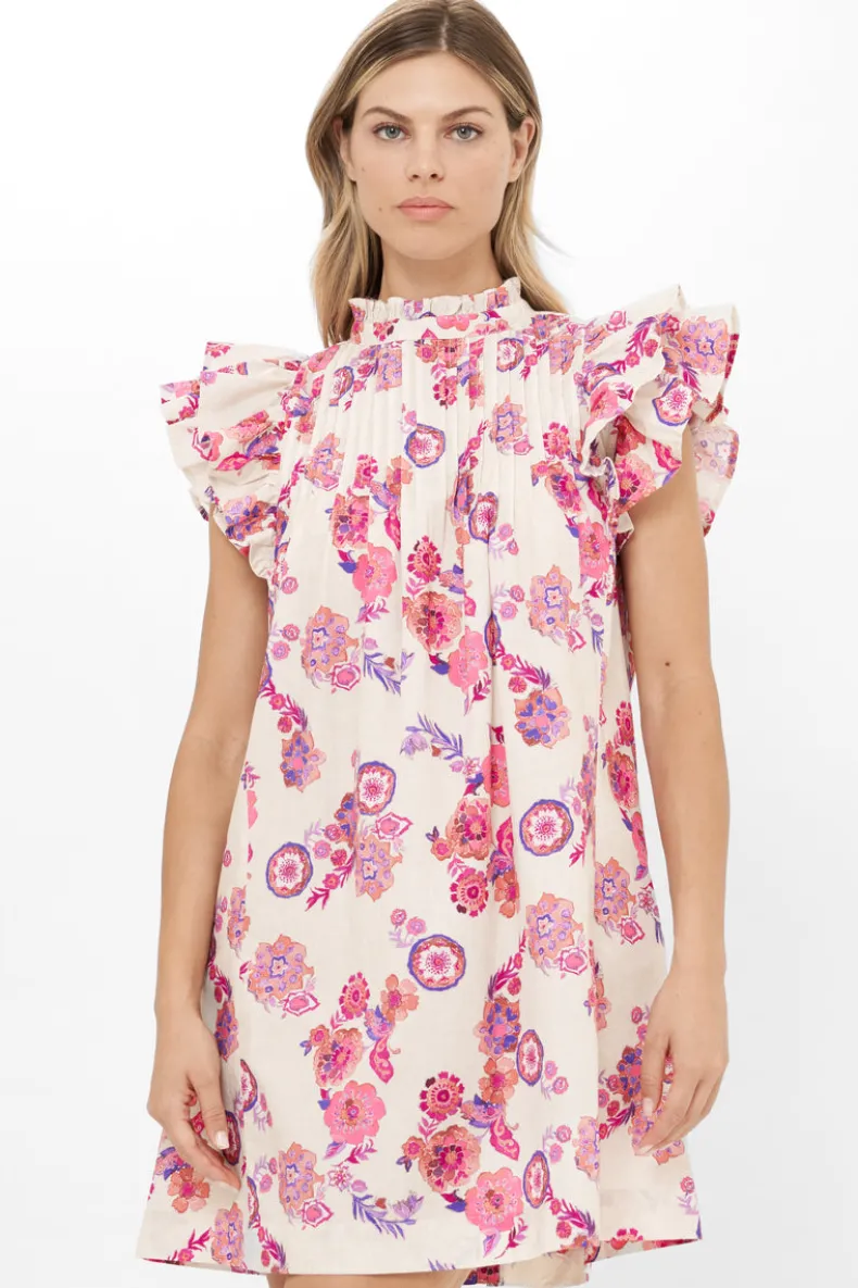 Pintuck Ruffle Mini- Pretoria Pink