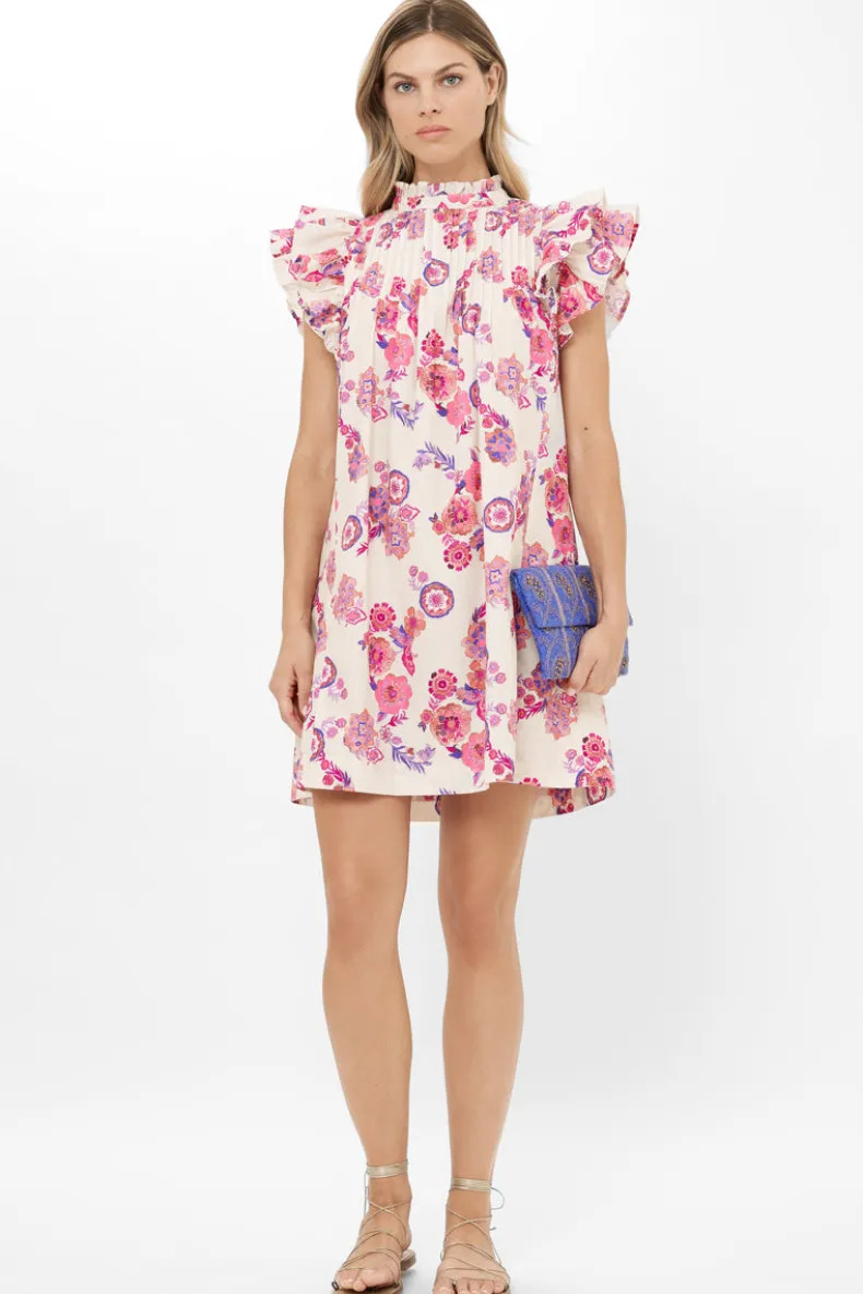 Pintuck Ruffle Mini- Pretoria Pink