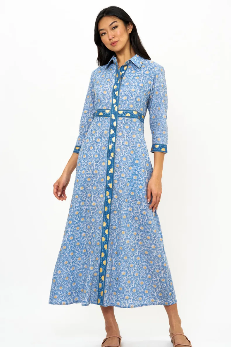 Shirt Dress Maxi- Budapest Blue