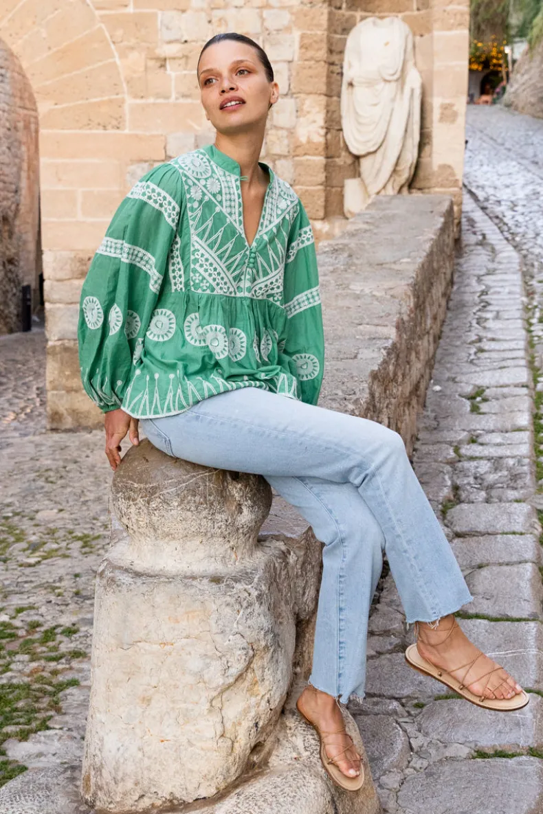 Mandarin Balloon Top- Soleil Sage