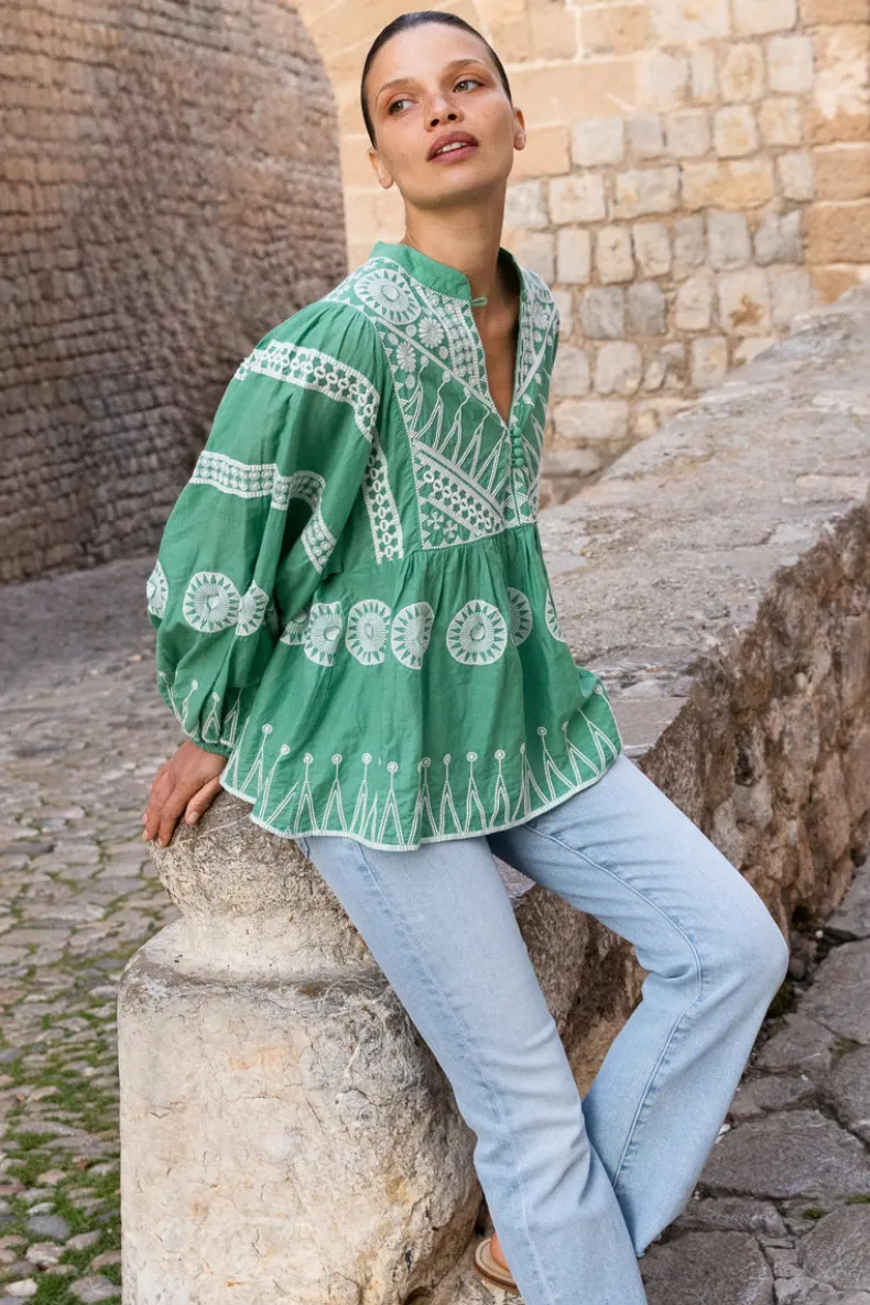 Mandarin Balloon Top- Soleil Sage