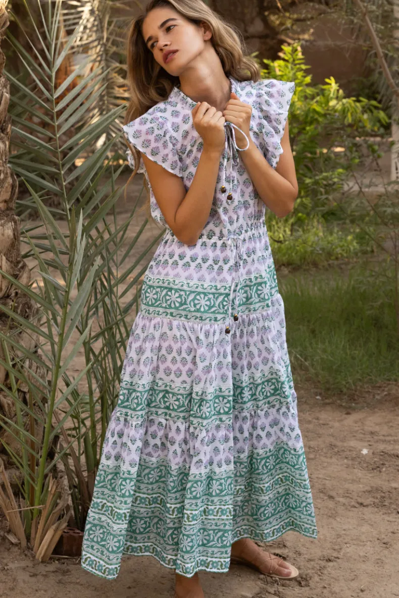 Cinched Flirty Midi- Bloom Lilac