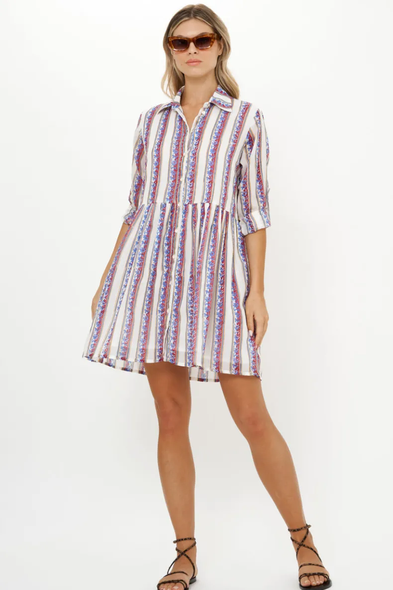 Long Sleeve Shirt Dress Mini- Haveli Peri