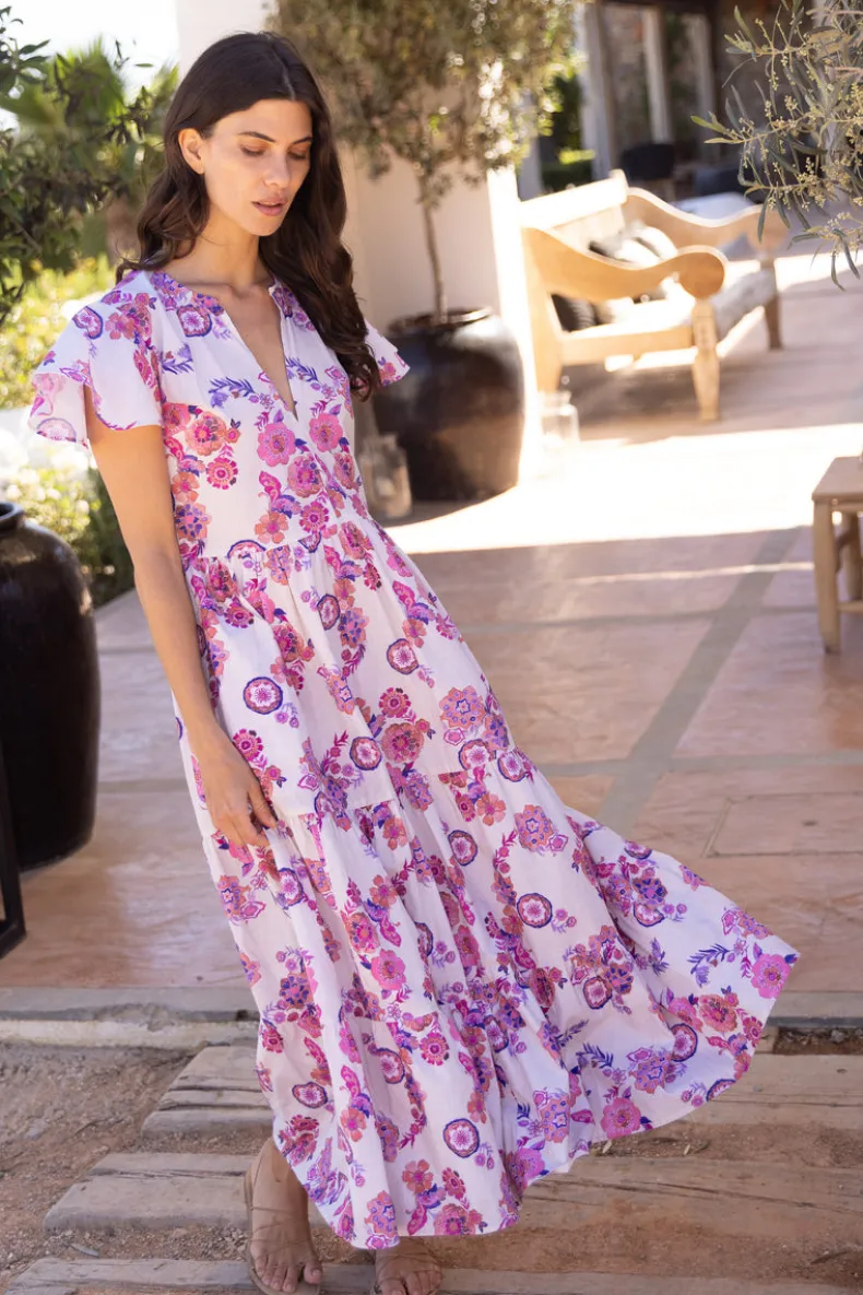 V-Neck Maxi- Pretoria Pink