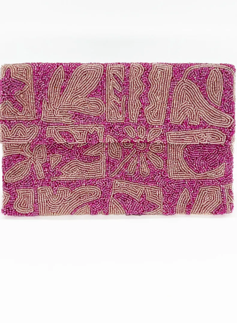 Beaded Envelope- Twiggy Pink