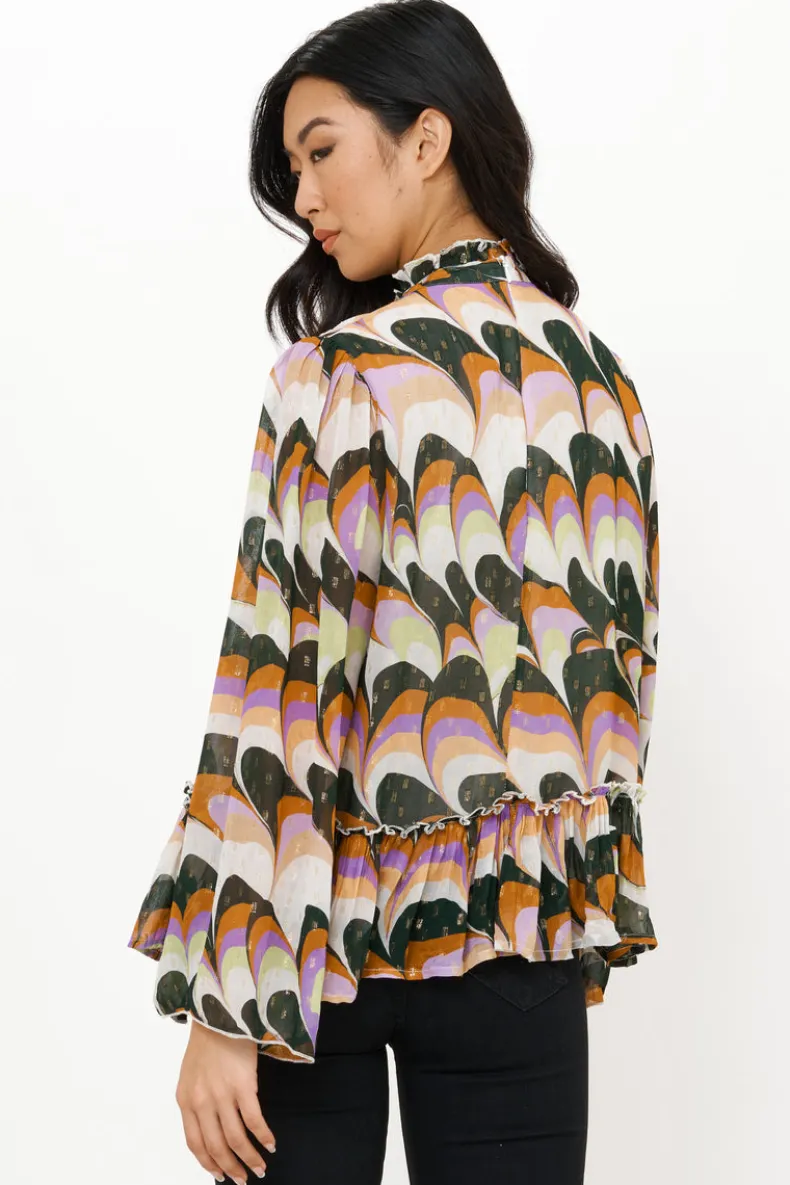 Peplum Blouse- Venice Lime