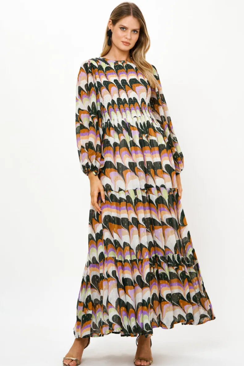 Smocked Top Maxi- Venice Lime