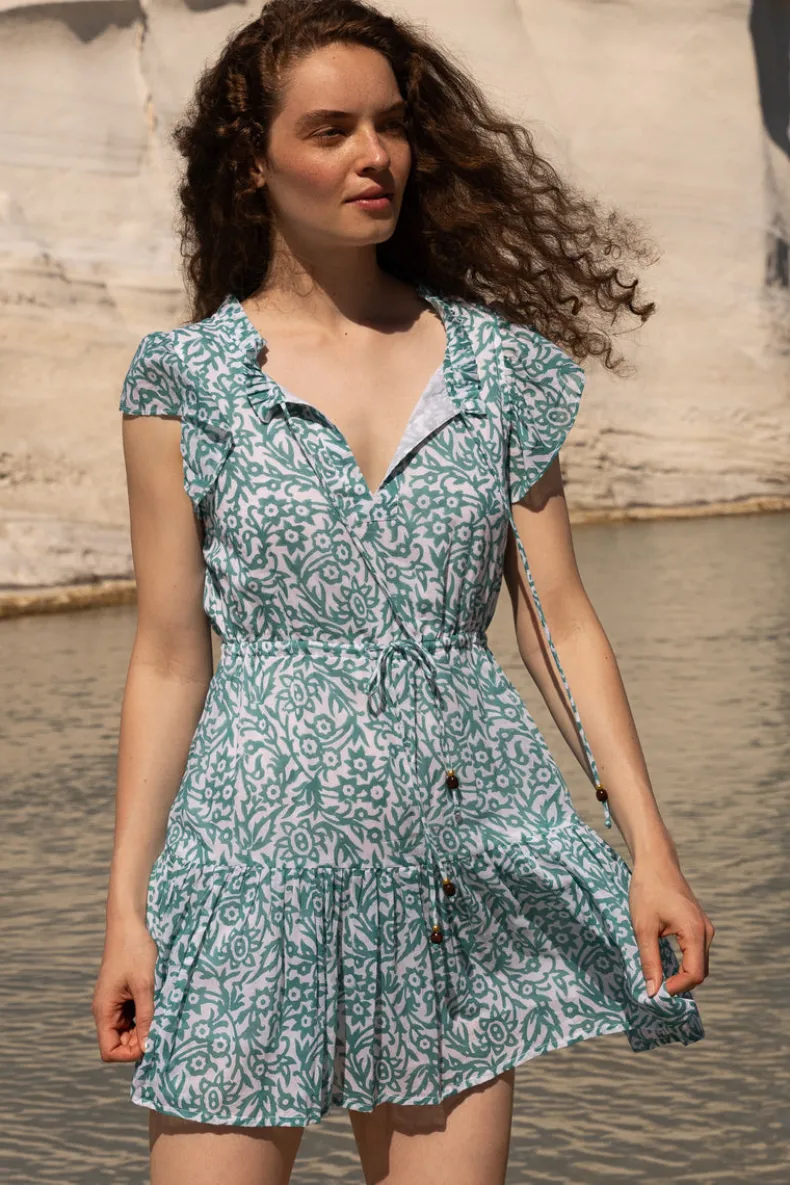 Cinched Flirty Short- Cypress Jade