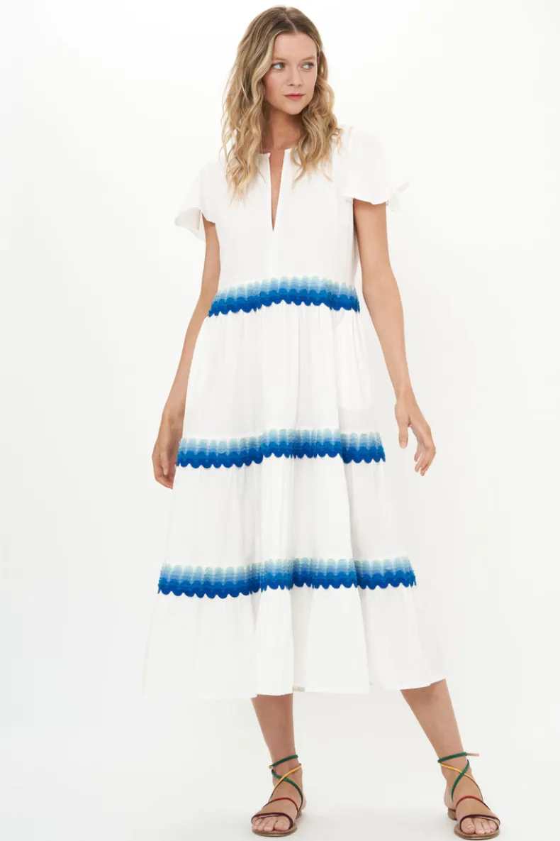 V-Neck Maxi- Pacifica Blue