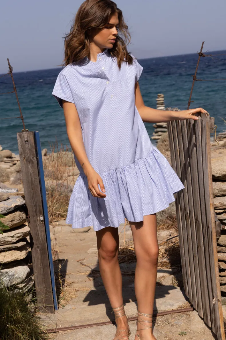 Cap Sleeve Mini- Chatham Blue