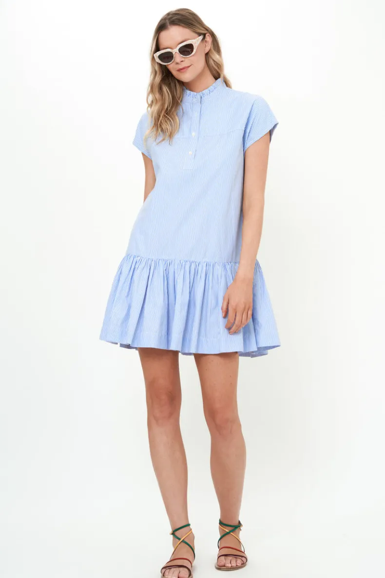 Cap Sleeve Mini- Chatham Blue